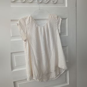 Nordstrom Rack Cream Polka Dot Blouse